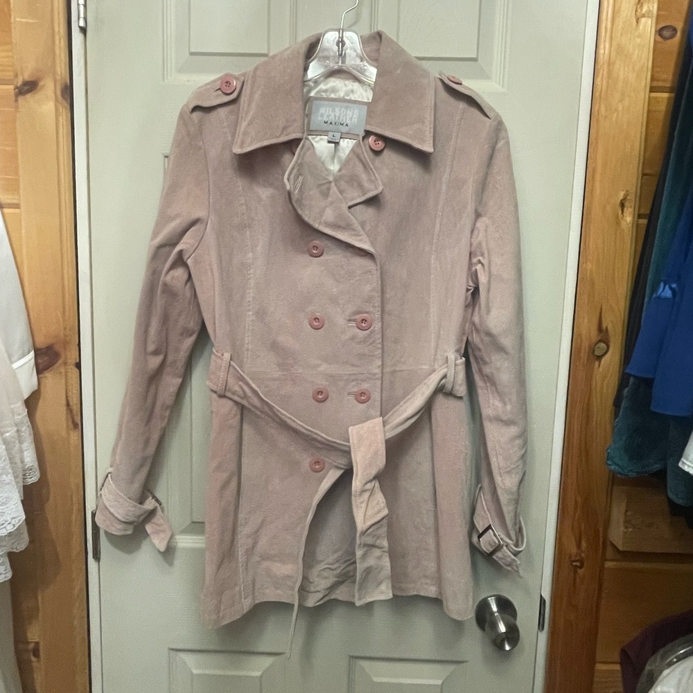 Wilson’s Leather pink suede jacket